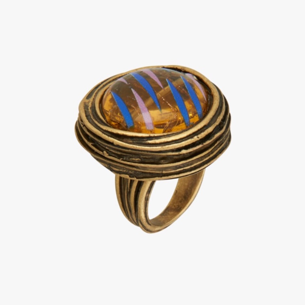 Zara Round Glass Ring